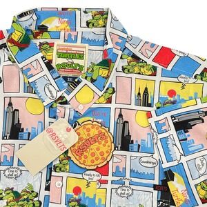 RSVLTS Teenage Mutant Ninja Turtles Short Sleeve Button Up Shirt Mens 3XL NEW!!!